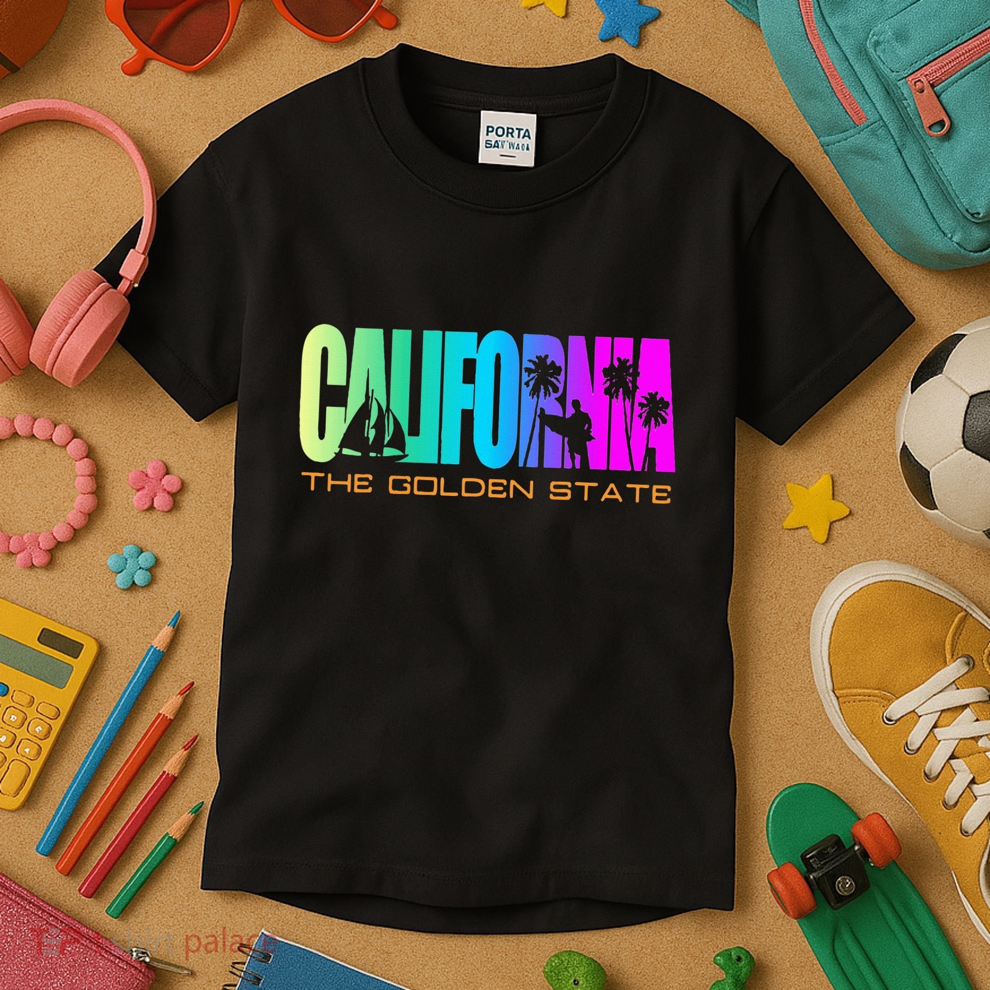California Republic Cali Life Cool I Love Ca Kids T-Shirt