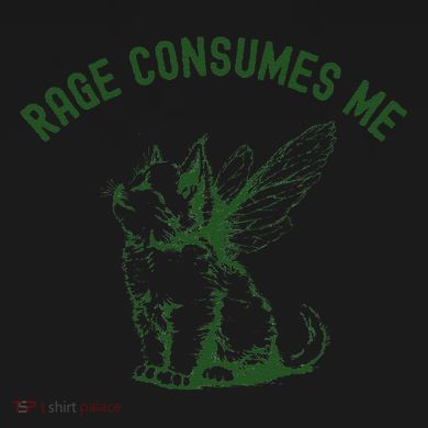 Cat Rage Consumes Me Womens Funnel Neck Pullover Hood