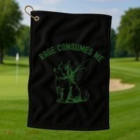 Cat Rage Consumes Me Golf Towel thumb 1
