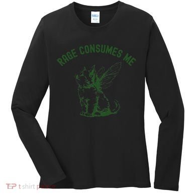 Cat Rage Consumes Me Women's Long Sleeve Shirt