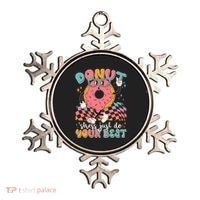 Cute Retro Cartoon Donut Stress Just Do Your Best Ornament thumb 0