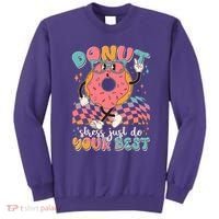 Cute Retro Cartoon Donut Stress Just Do Your Best Sweatshirt thumb 0