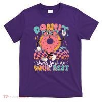 Cute Retro Cartoon Donut Stress Just Do Your Best T-Shirt thumb 0