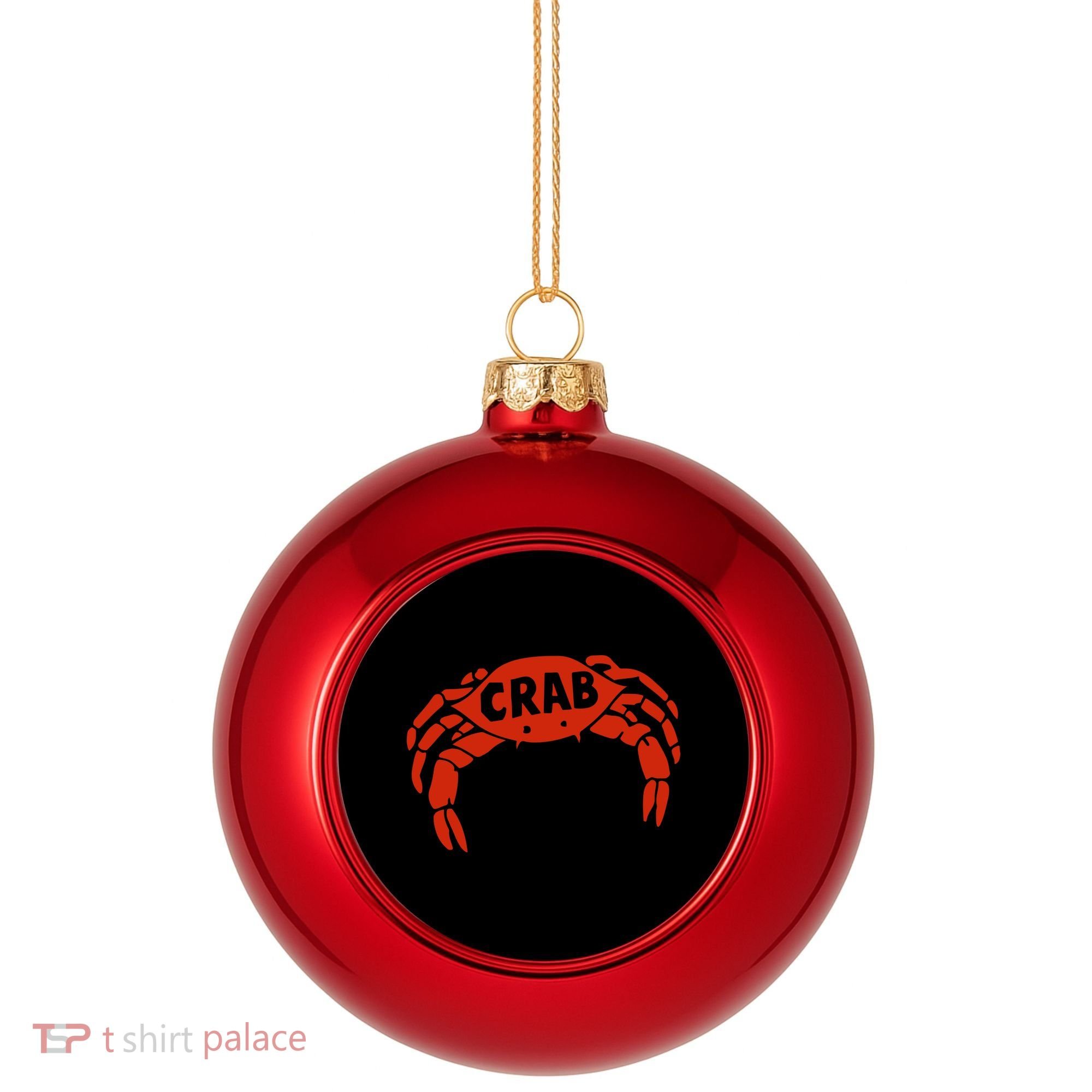 Crab Records Plastic Christmas Ball Ornament