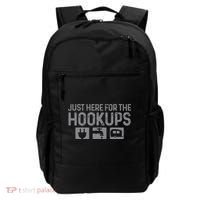 Camping RV Caravan Motorhome Just Here For The Hookups Funny Backpack thumb 0