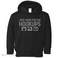 Camping RV Caravan Motorhome Just Here For The Hookups Funny Toddler Hoodie thumb 0