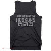 Camping RV Caravan Motorhome Just Here For The Hookups Funny Tank Top thumb 0