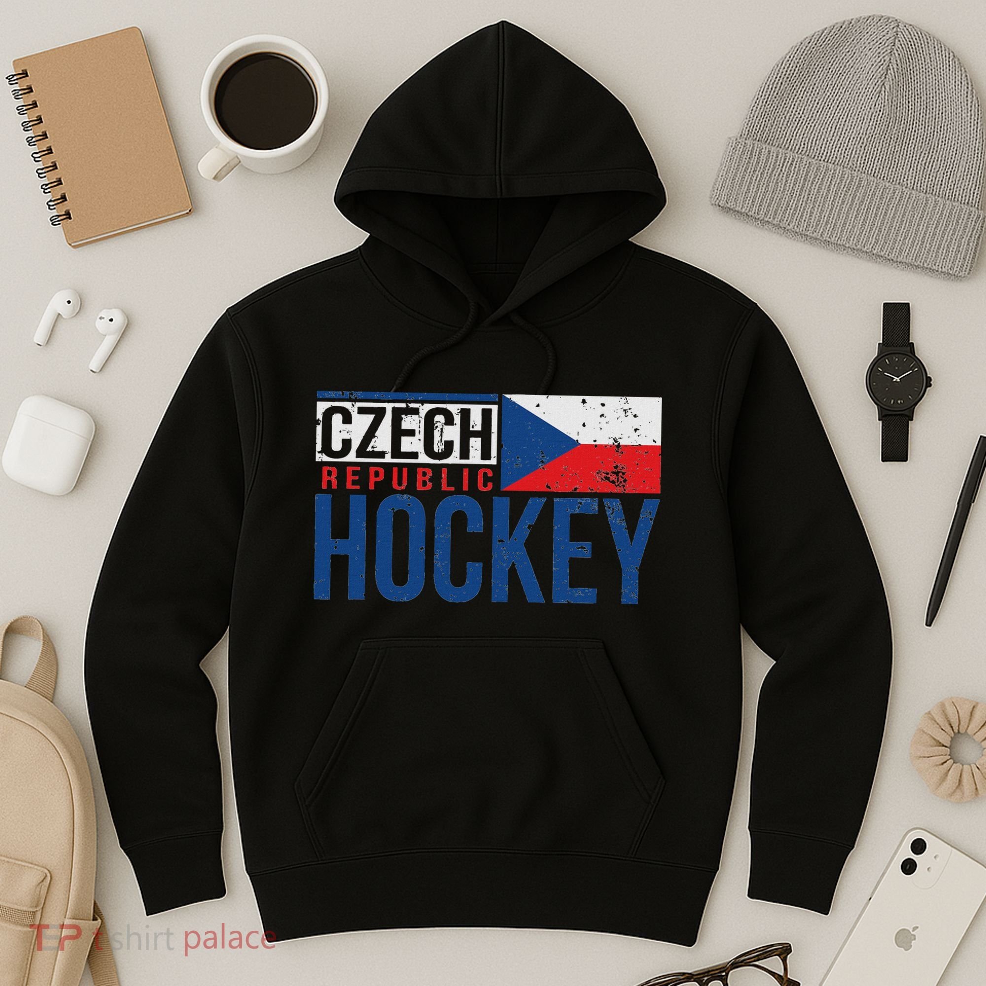 Czech Republic Czechia Hockey International Ice Supporter Hoodie