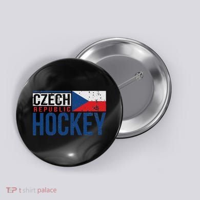 Czech Republic Czechia Hockey International Ice Supporter Button