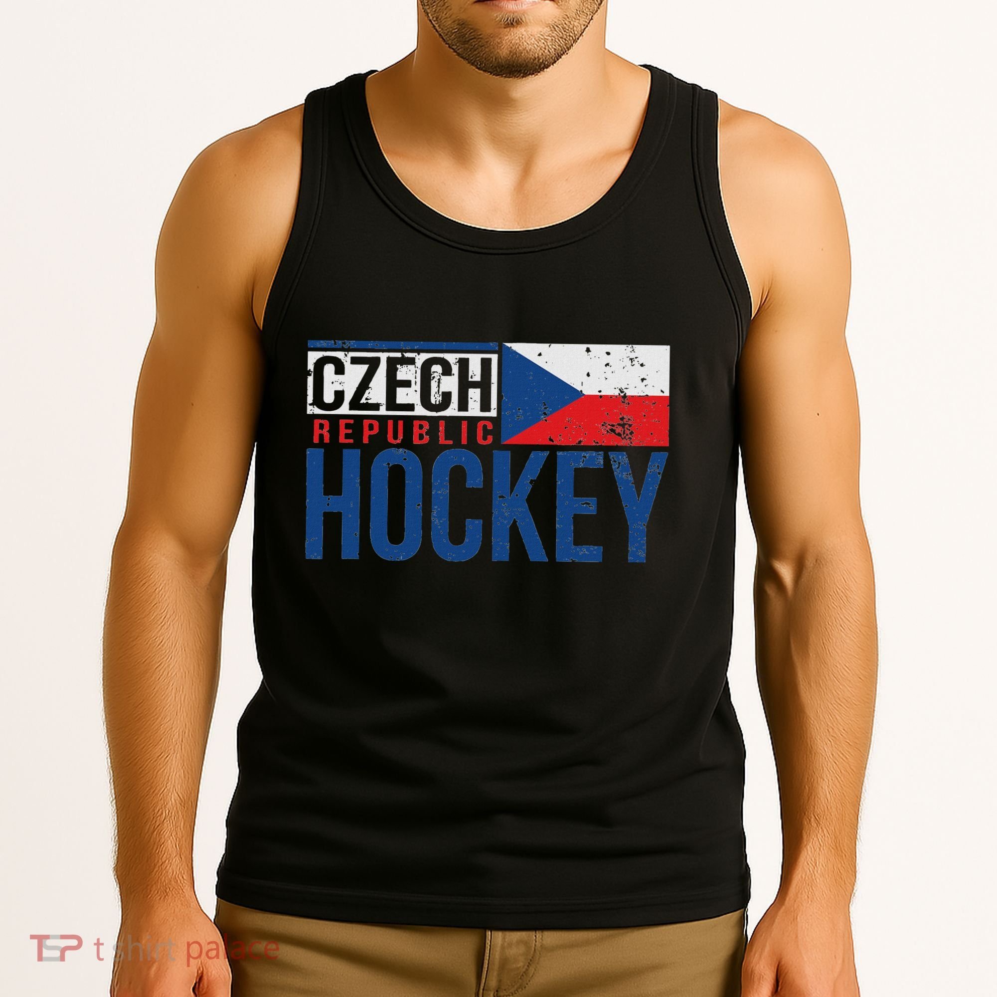 Czech Republic Czechia Hockey International Ice Supporter Tank Top