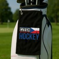 Czech Republic Czechia Hockey International Ice Supporter Golf Towel thumb 2