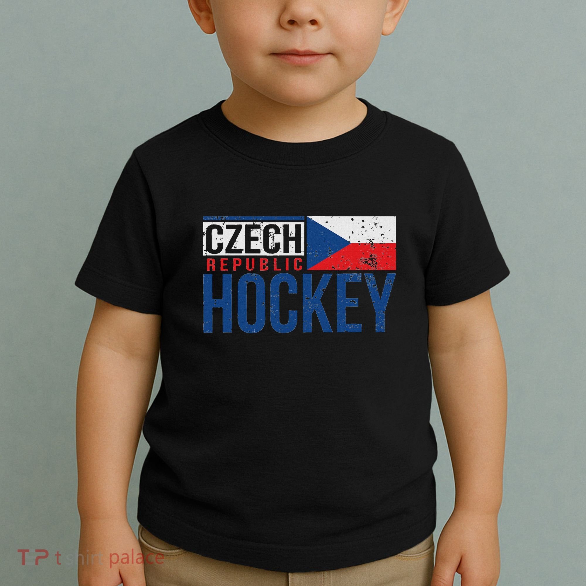 Czech Republic Czechia Hockey International Ice Supporter Toddler T-Shirt