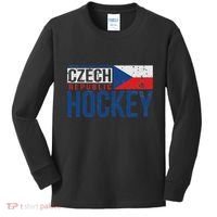 Czech Republic Czechia Hockey International Ice Supporter Kids Long Sleeve Shirt thumb 0