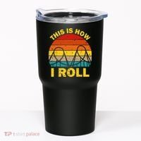 Cool Roller Coaster For  Amusement Theme Park Retro Tumbler thumb 0