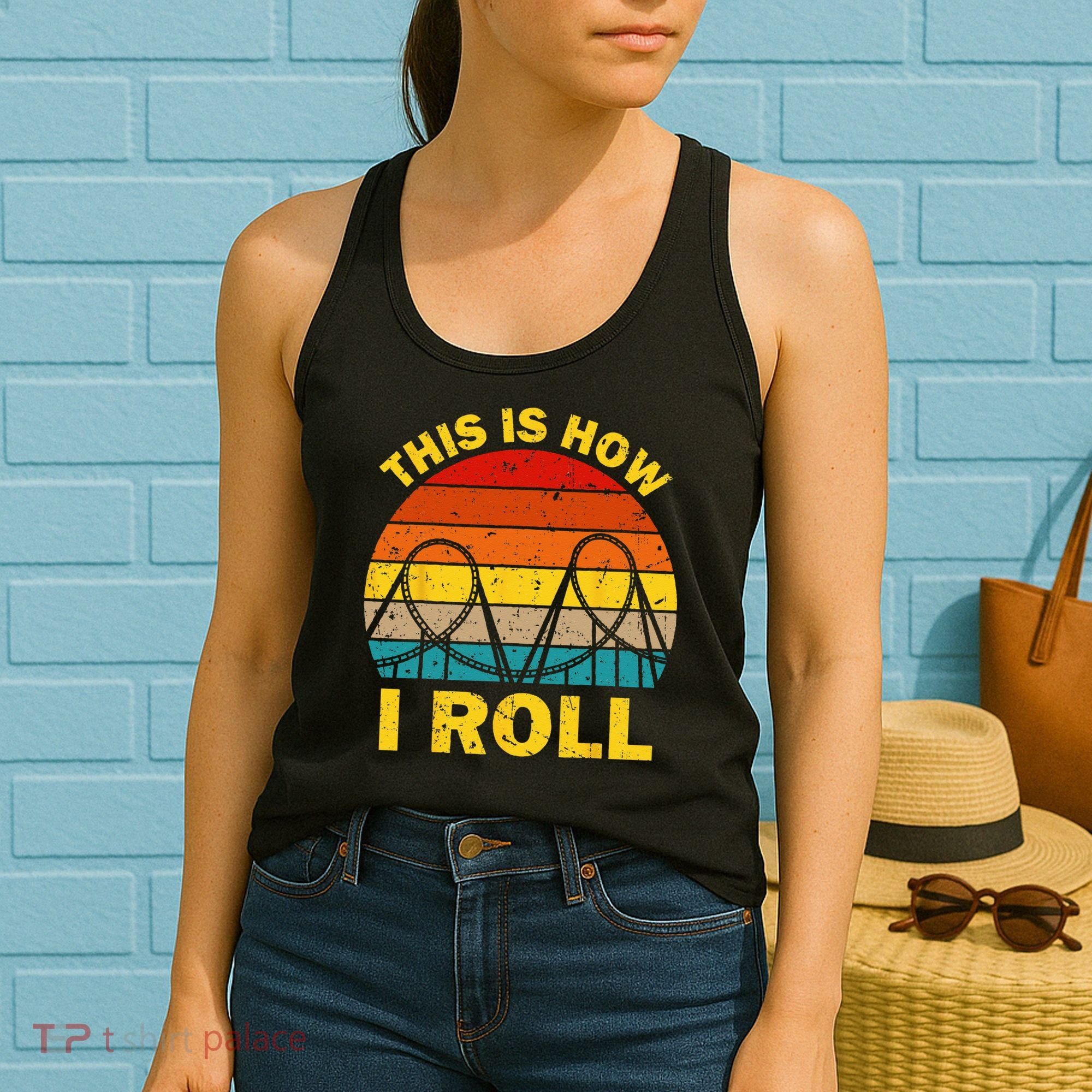 Cool Roller Coaster For  Amusement Theme Park Retro Women's Tank Top