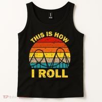 Cool Roller Coaster For  Amusement Theme Park Retro Tank Top thumb 2