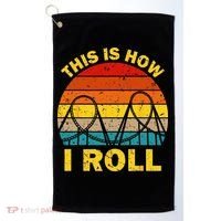 Cool Roller Coaster For  Amusement Theme Park Retro Golf Towel thumb 0