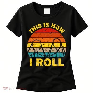 Cool Roller Coaster For  Amusement Theme Park Retro Women's T-Shirt