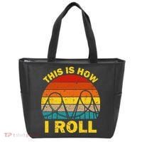 Cool Roller Coaster For  Amusement Theme Park Retro Tote Bag thumb 0