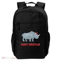 Cute Rhino Christmas Tree Lights Xmas Holidays Great Gift Backpack thumb 0