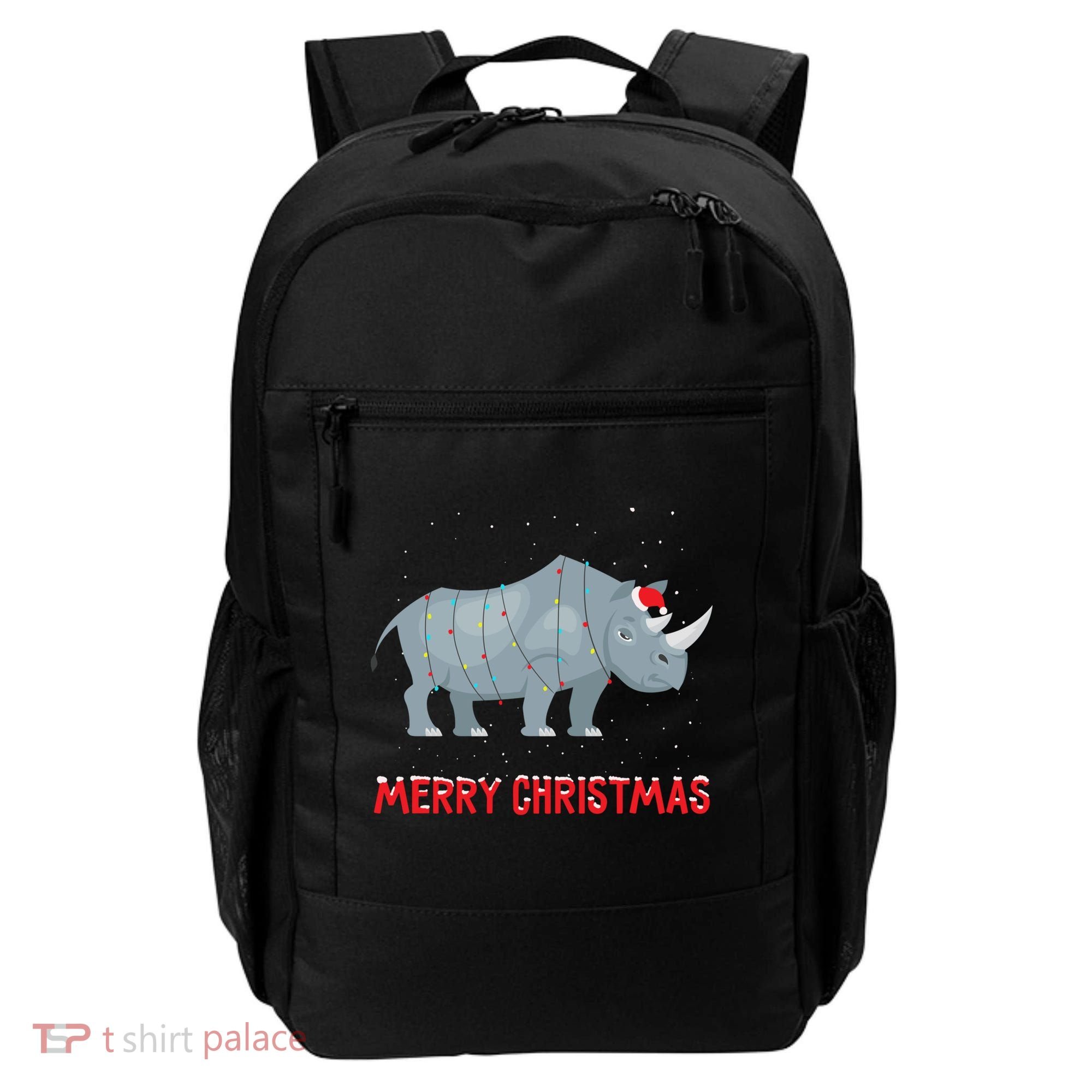 Cute Rhino Christmas Tree Lights Xmas Holidays Great Gift Backpack