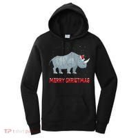 Cute Rhino Christmas Tree Lights Xmas Holidays Great Gift Women's Hoodie thumb 0