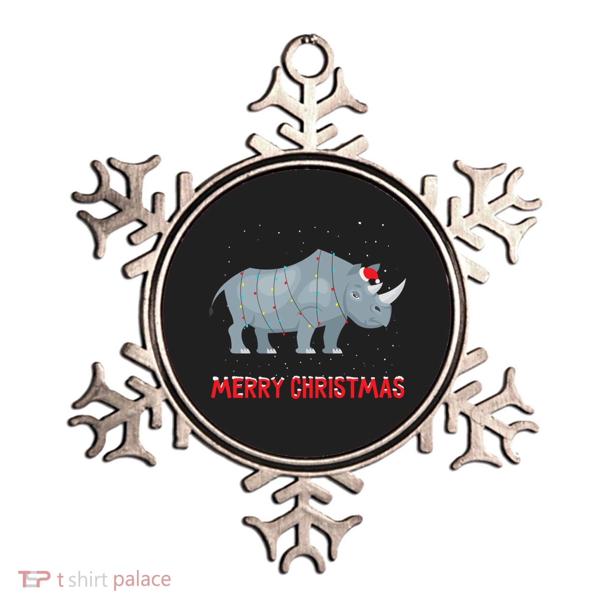 Cute Rhino Christmas Tree Lights Xmas Holidays Great Gift Ornament