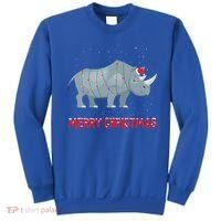 Cute Rhino Christmas Tree Lights Xmas Holidays Great Gift Sweatshirt thumb 0