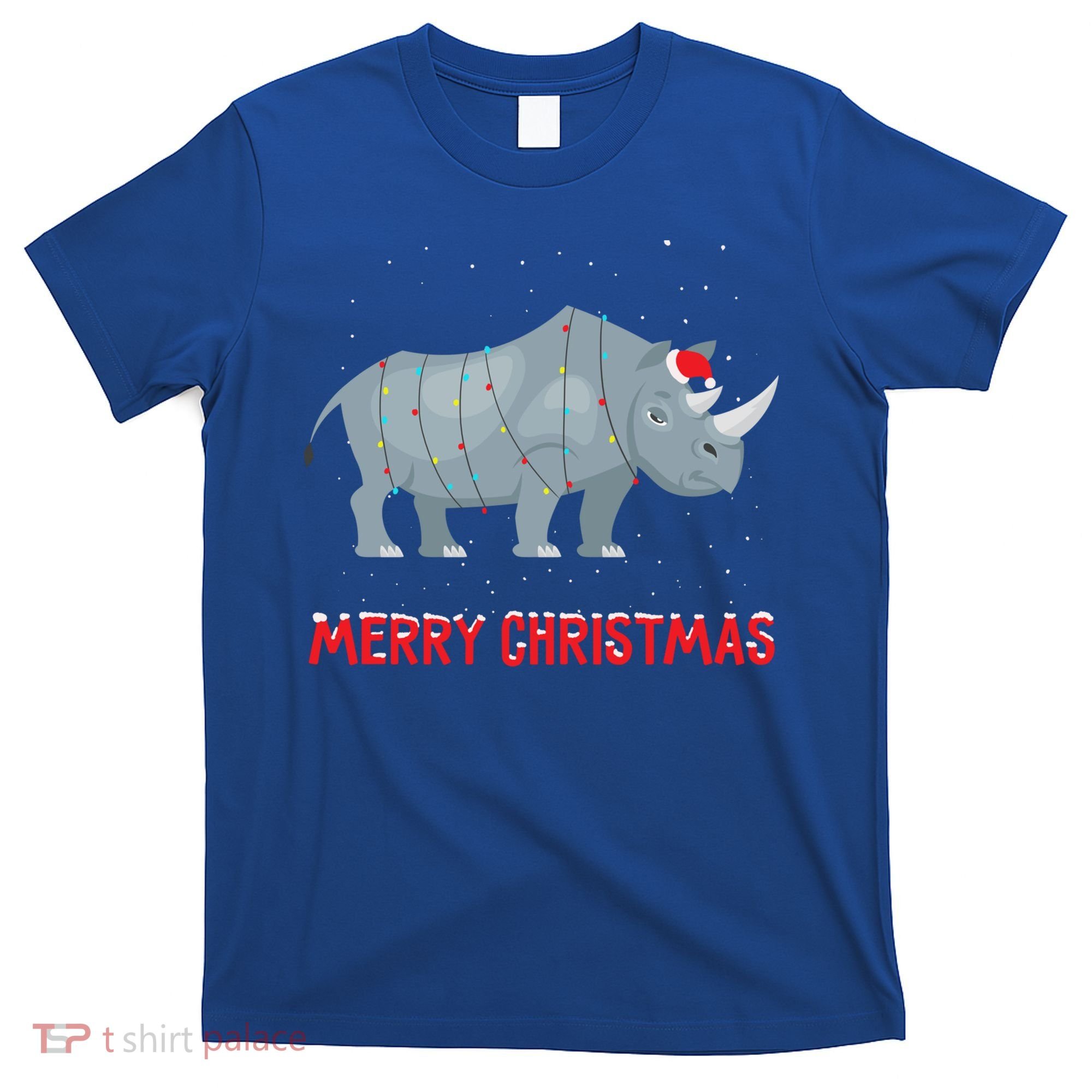 Cute Rhino Christmas Tree Lights Xmas Holidays Great Gift T-Shirt
