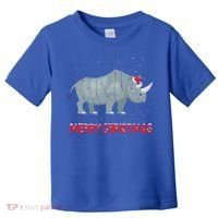 Cute Rhino Christmas Tree Lights Xmas Holidays Great Gift Toddler T-Shirt thumb 0
