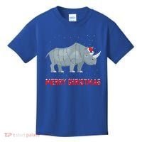 Cute Rhino Christmas Tree Lights Xmas Holidays Great Gift Kids T-Shirt thumb 0
