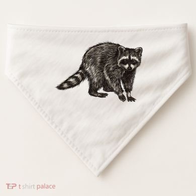 Cute Raccoon USA-Made Doggie Bandana