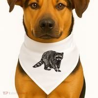 Cute Raccoon USA-Made Doggie Bandana thumb 1