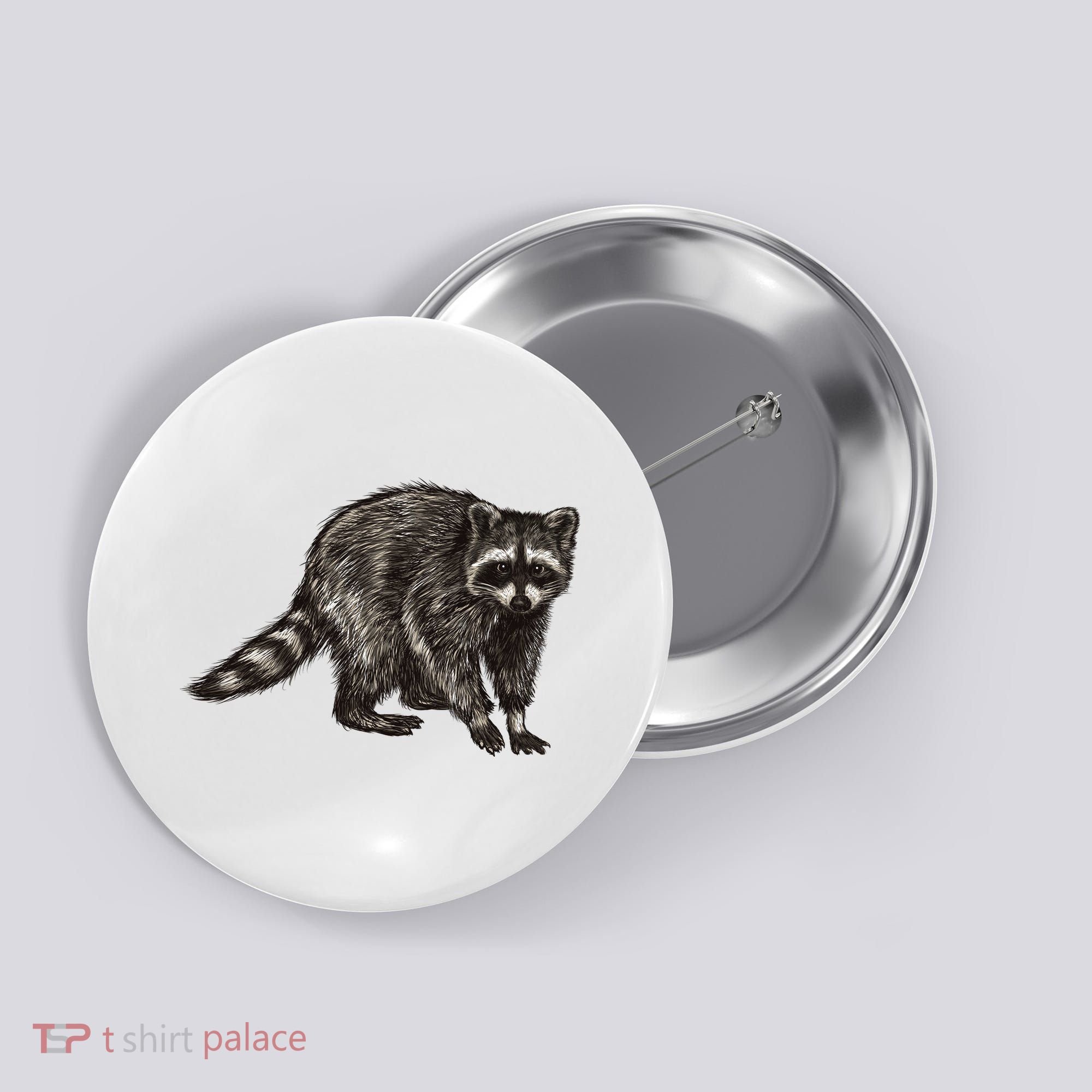Cute Raccoon Button