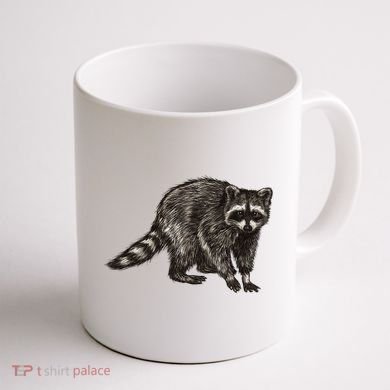 Cute Raccoon Coffee Mug back