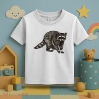Cute Raccoon Toddler T-Shirt thumb 3