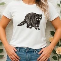 Cute Raccoon Women's T-Shirt thumb 2