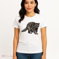 Cute Raccoon Women's T-Shirt thumb 4