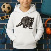Cute Raccoon Kids Hoodie thumb 2