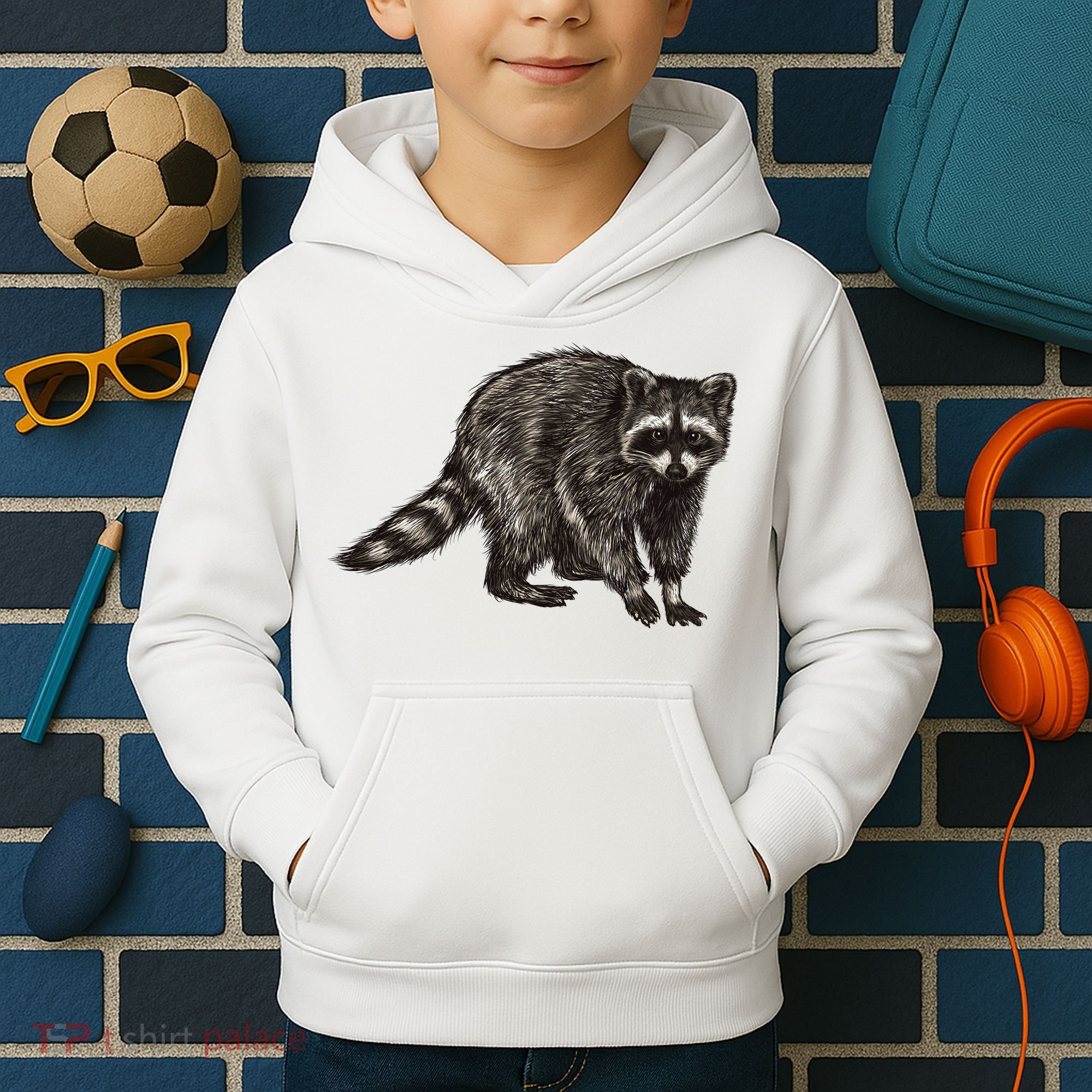 Cute Raccoon Kids Hoodie