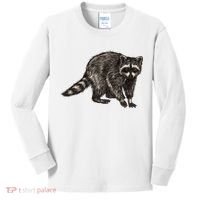 Cute Raccoon Kids Long Sleeve Shirt thumb 0