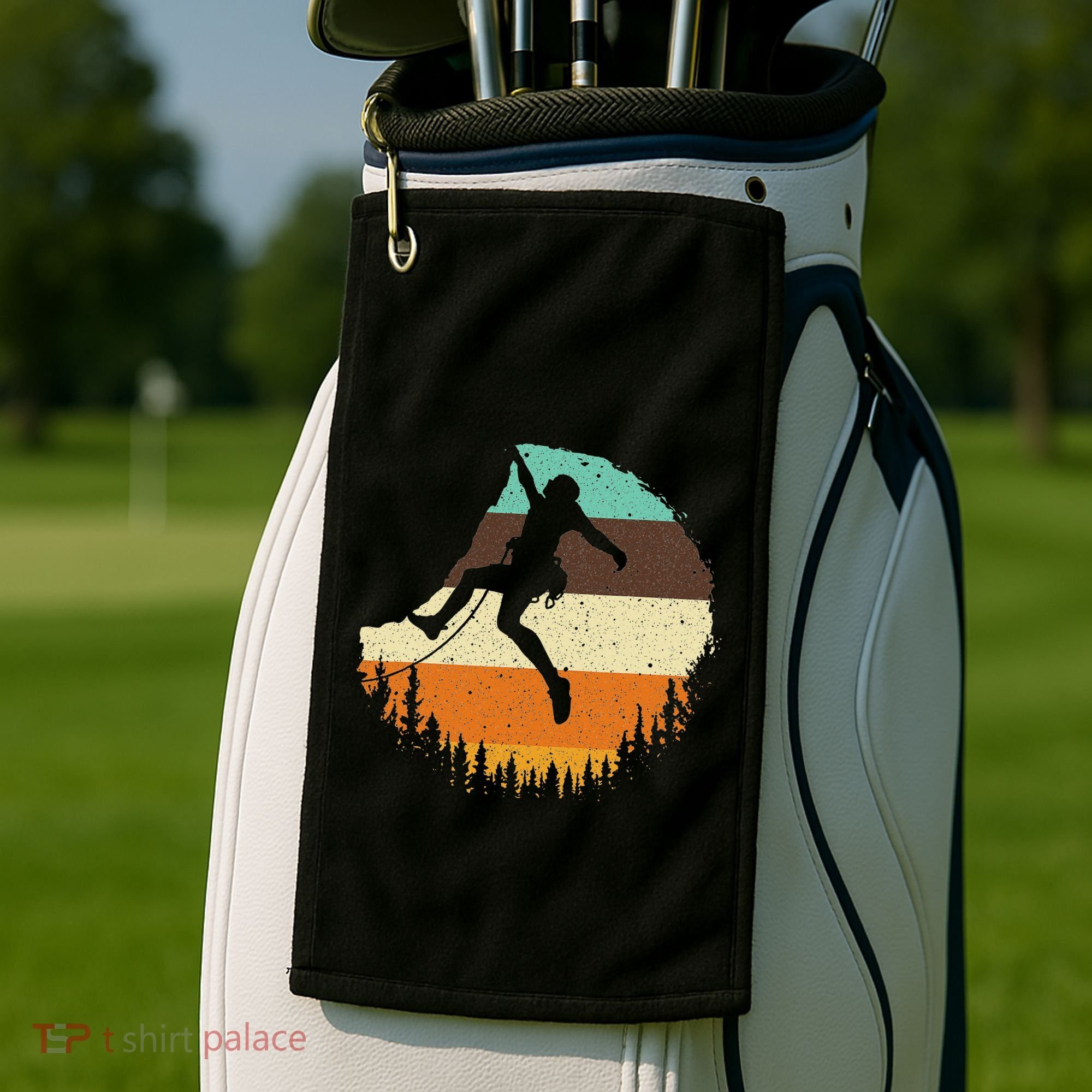 Cool Rock Climbing For Women Mountain Climber Bouldering Golf Towel
