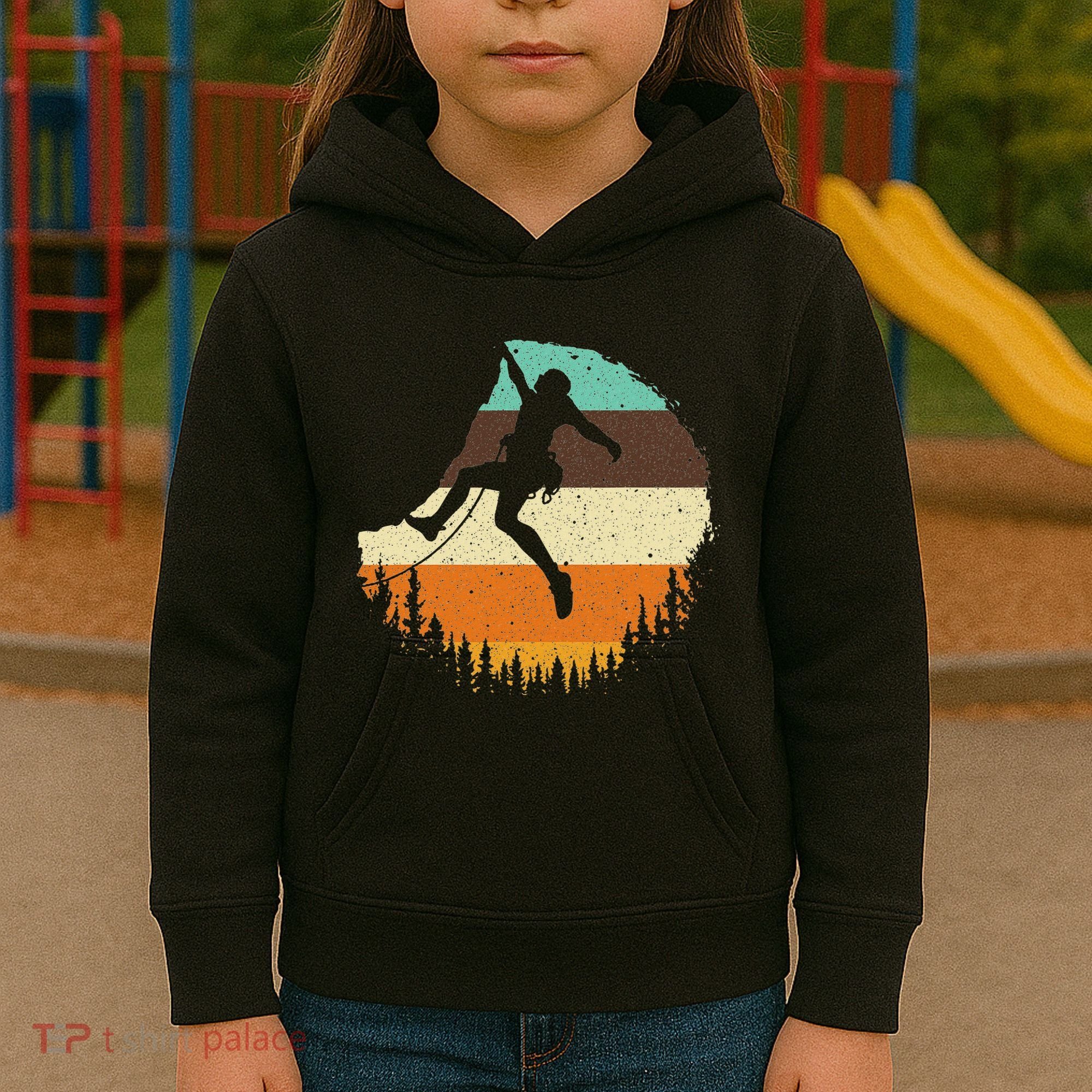 Cool Rock Climbing For Women Mountain Climber Bouldering Kids Hoodie