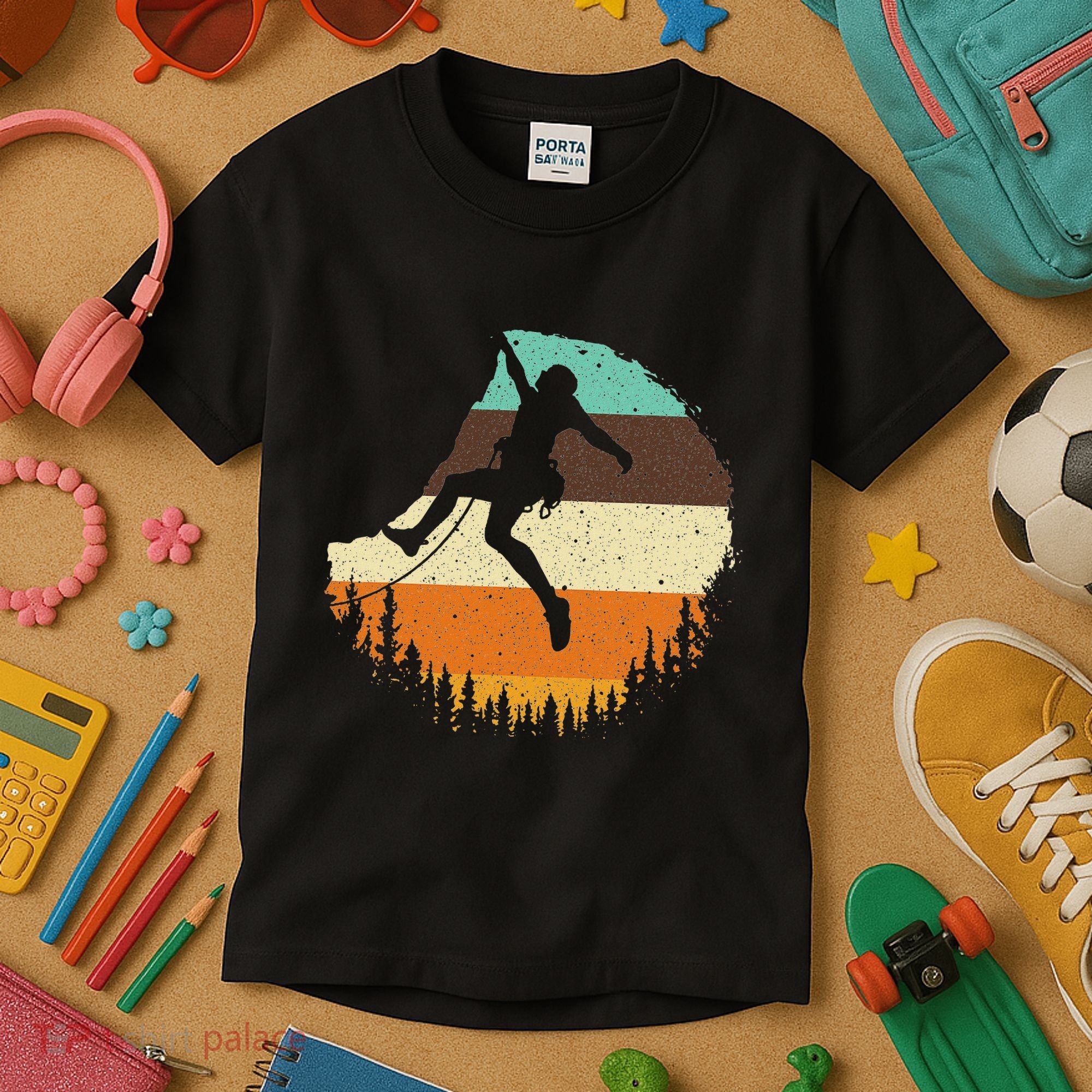 Cool Rock Climbing For Women Mountain Climber Bouldering Kids T-Shirt