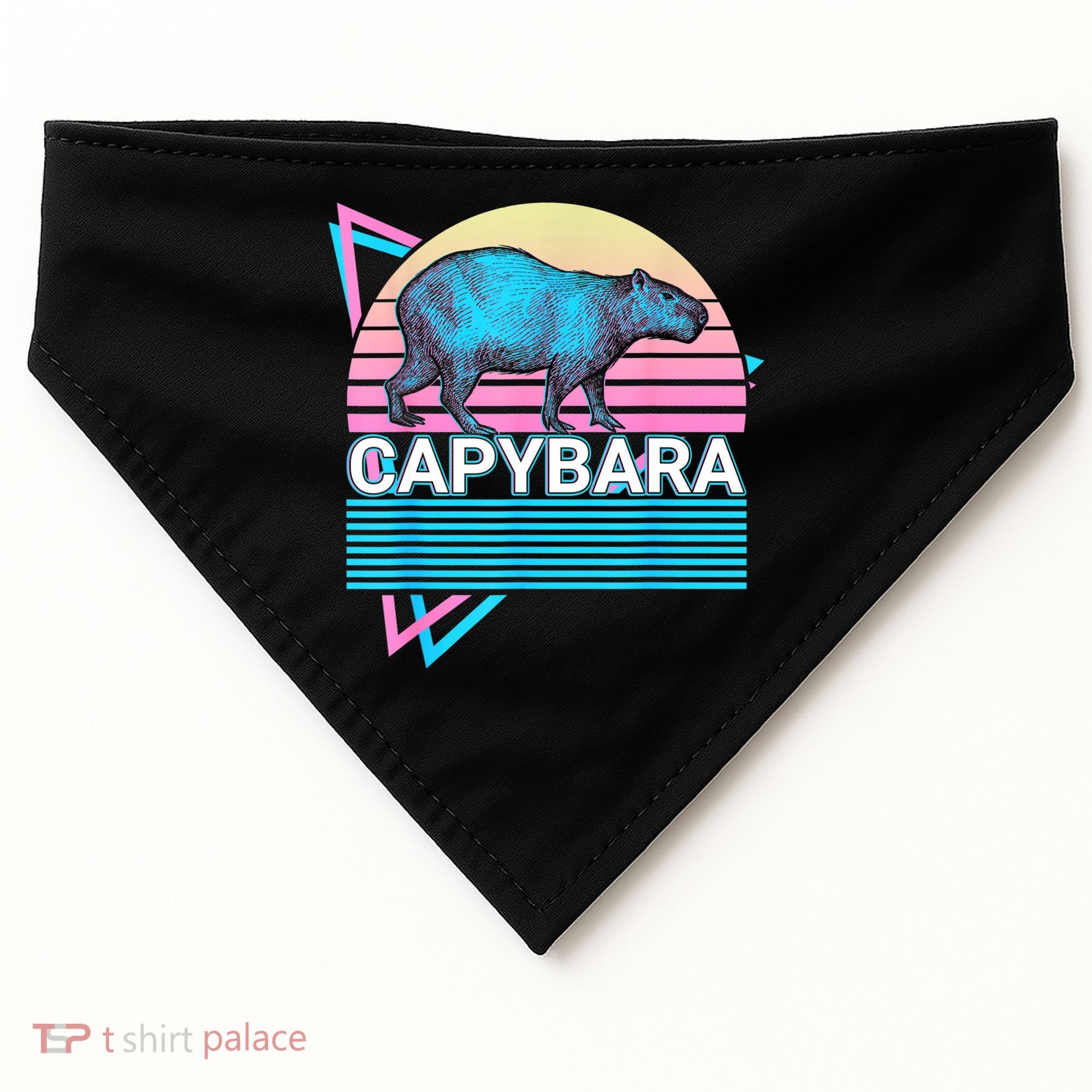 Capybara Retro USA-Made Doggie Bandana