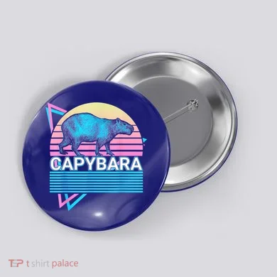 Capybara Retro Button