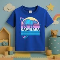 Capybara Retro Toddler T-Shirt thumb 3
