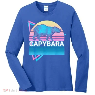 Capybara Retro Women's Long Sleeve Shirt