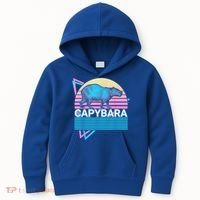 Capybara Retro Kids Hoodie thumb 0