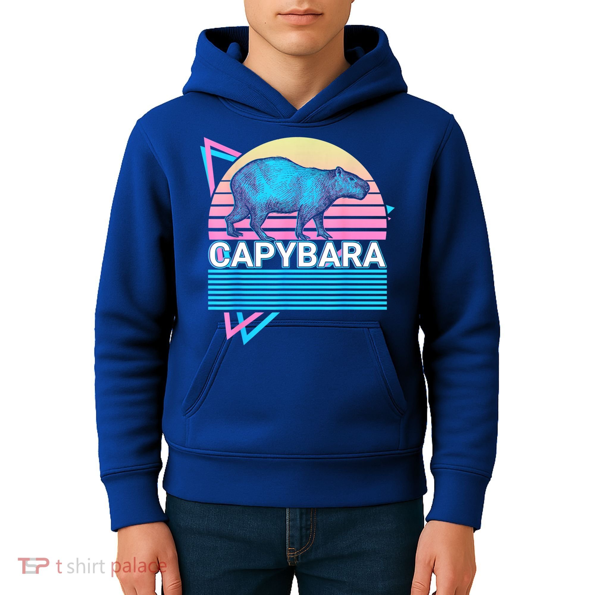 Capybara Retro Kids Hoodie